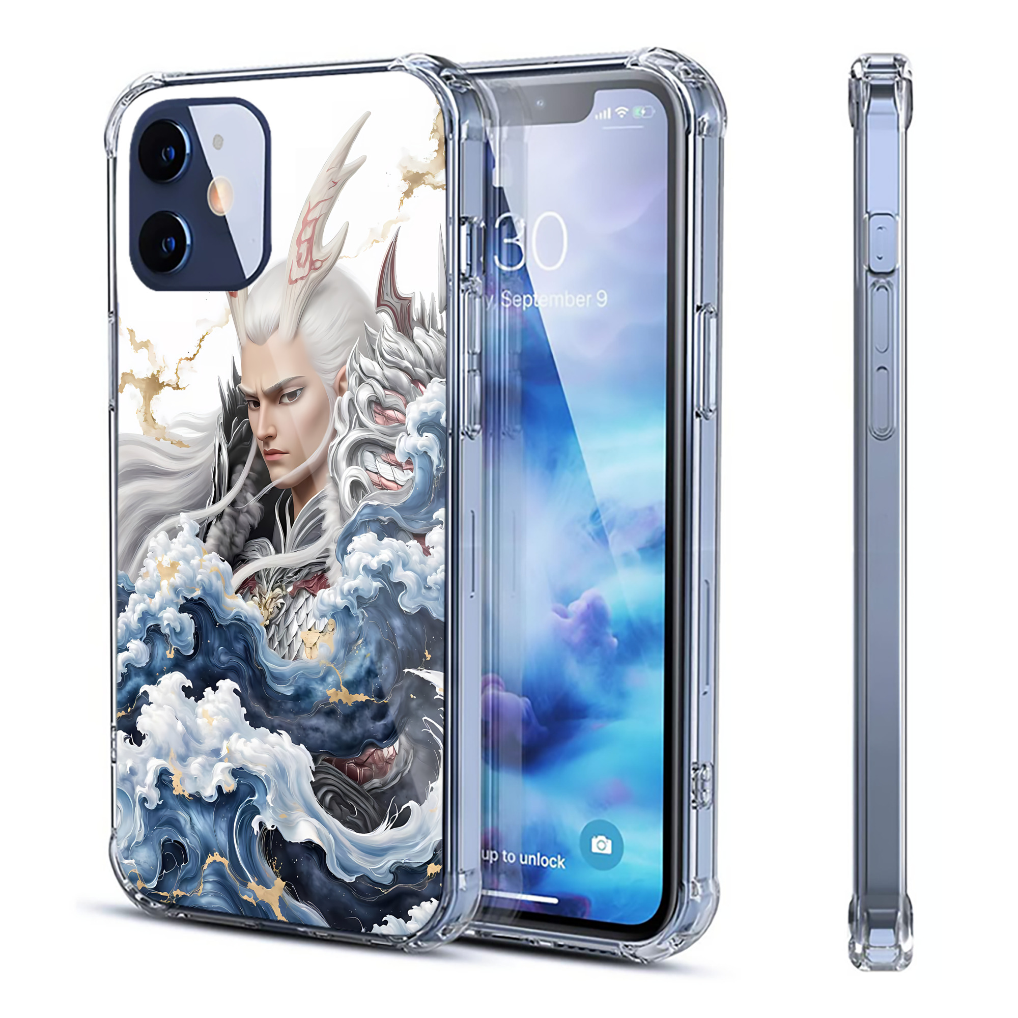 （画像用） Ne Zha 2 ナタ 魔童の大暴れ 【iPhone 12シリーズ対応】透明スマホケース（クリアソフトケース）